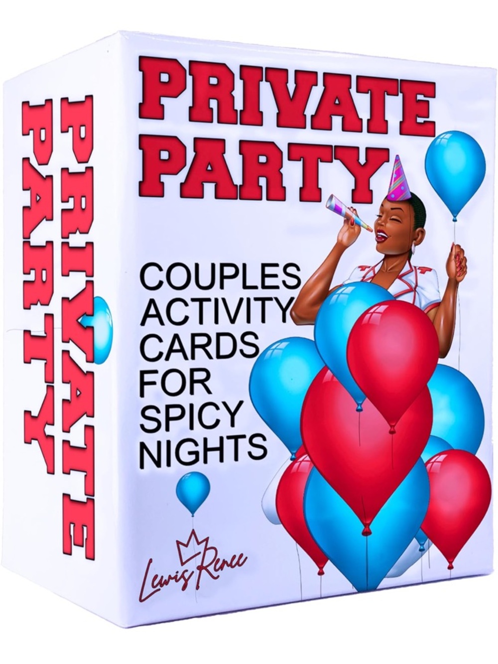 Private Party Couples Activity Cards — Red & Blue
